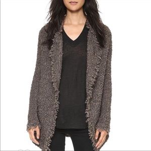 IRO Womens Sherpa Open Jacket Purple Size 36 EUR